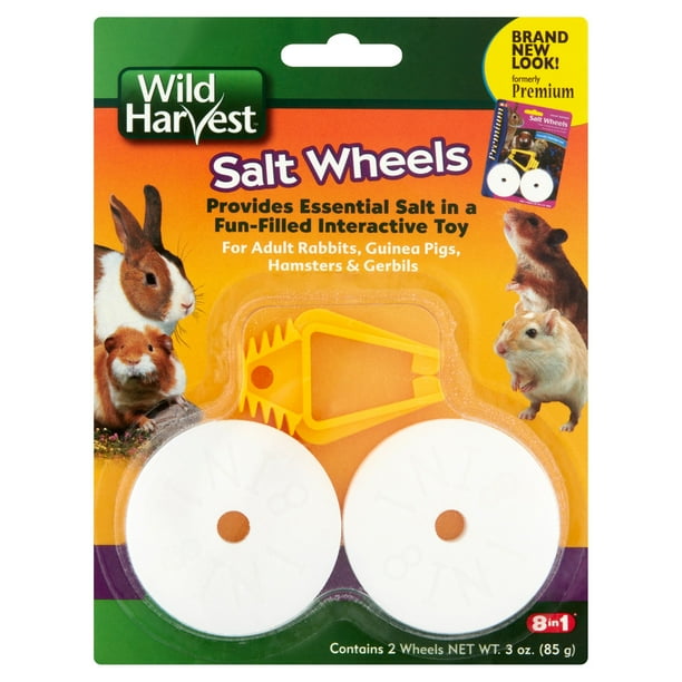 Wild Harvest Salt Wheels 2 Count, Interactive Toy for Adult Rabbits