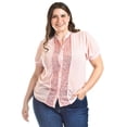 thumbnail image 1 of Blusa con detalles de lentejuela Roman Fashion /Tallas Extras, 8034 (Rosa) rosa 36, 1 of 6