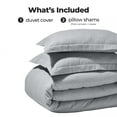 thumbnail image 5 of Superior Melange Flannel Cotton Duvet Set, King/California King, Grey, 5 of 9
