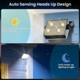 thumbnail image 3 of HAARAY Light Sensor Auto Flip Solar Motion Sensor Lights Outdoor 2200mAh, 1500LM LED Solar Security Flood Lights Outdoor Waterproof IP65 No Flicker for Outside Yard Patio Porch Fence, 1 Pack, 3 of 10