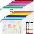 thumbnail image 1 of 24pcs Mesh Zipper Pouch File Bags Puzzle Storage Bags, A4 13x9 Inches Large Reusable Zipper Pouches for Organizing Classroom Board Game Organization, 1 of 7