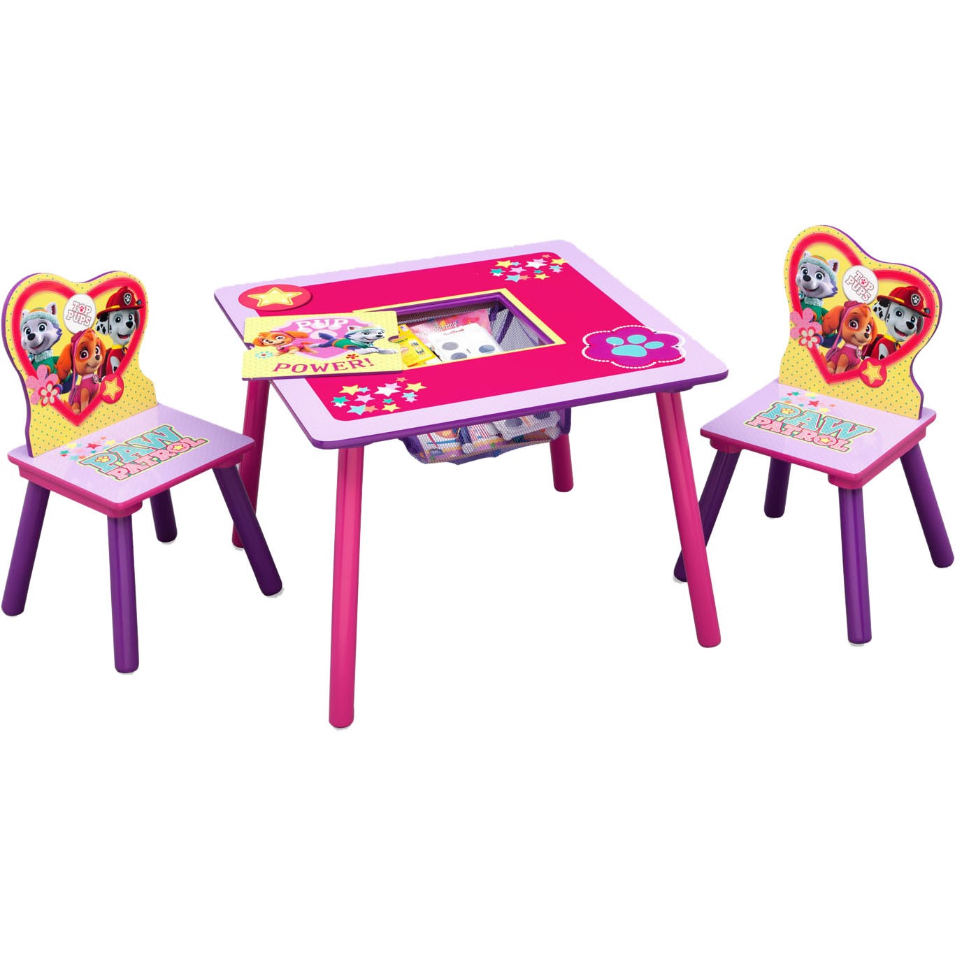 Delta Children Table and Chair Set With Storage, Nick Jr. PAW Patrol/Skye & Everest TT89551PW - image 2 of 5