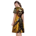 thumbnail image 7 of Lsque Chucky Print Women's Casual Dress T-Shirt Summer Short Sleeve Scoop Neck Swing Dresses, 7 of 7