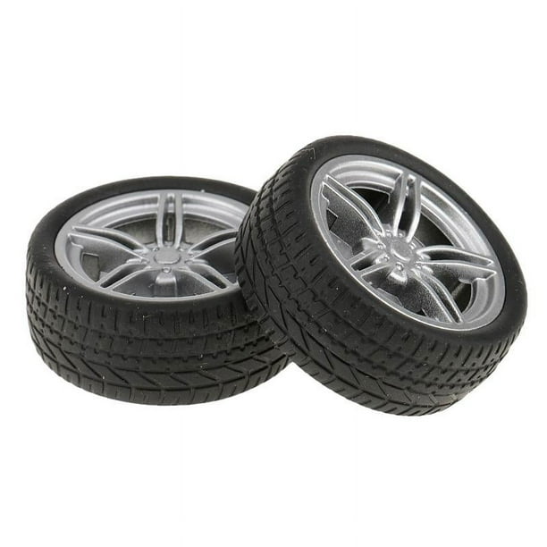 2 piezas de ruedas de goma para modelos de coches y camiones maduros, ruedas de juguete para camiones y autobuses. 40mm