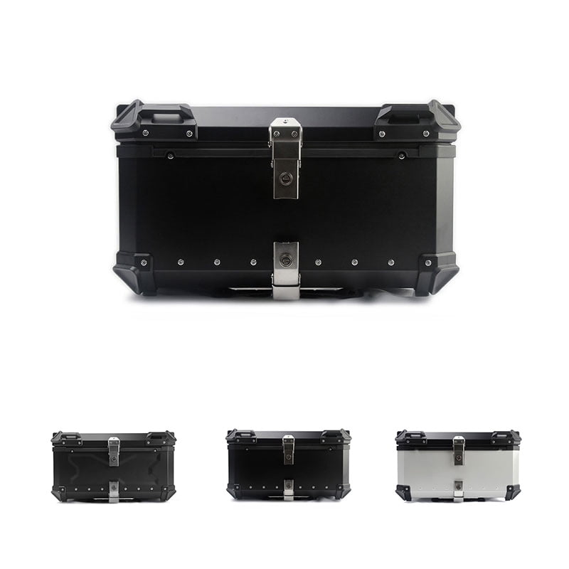 100L Waterproof Motorcycle Top Box - Universal Anti-Theft Lock Rear Trunk for Touring & Storage, Fits Full-Face Helmet & Luggage, Heavy-Duty Motorcycle Tail Box