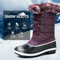 thumbnail image 2 of Bocca Women's Waterproof Snow Boots Purple Warm Winter Insulated Boots 9M, 2 of 6