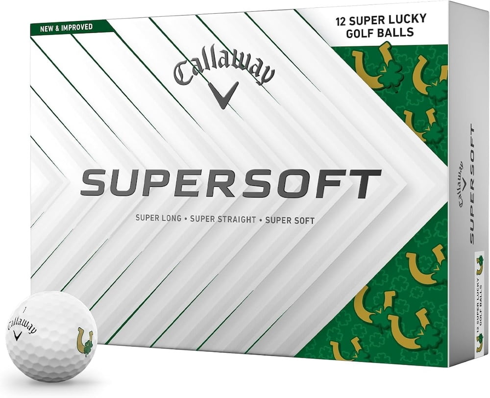 (2 pack) Callaway Supersoft Lucky Golf Balls [12-Ball] White