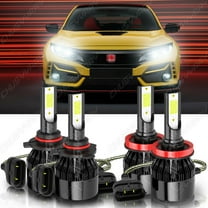 For Honda Civic 2016-2020 4PC 9005 H11 6000K High Low Beam LED Headlight Bulbs