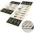 thumbnail image 3 of Kitchen Utensils Rugs Black Kitchen Mats for Floor 2 Piece, Anti Fatigue Floor Mat for Kitchen, Kitchen Floor Mats for in Front of Sink and Kitchen Matt for Standing for Kitchen Decor 17"X30"+17"X47", 3 of 6