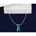 thumbnail image 2 of Large Teal Ribbon Necklaces, 2 of 3