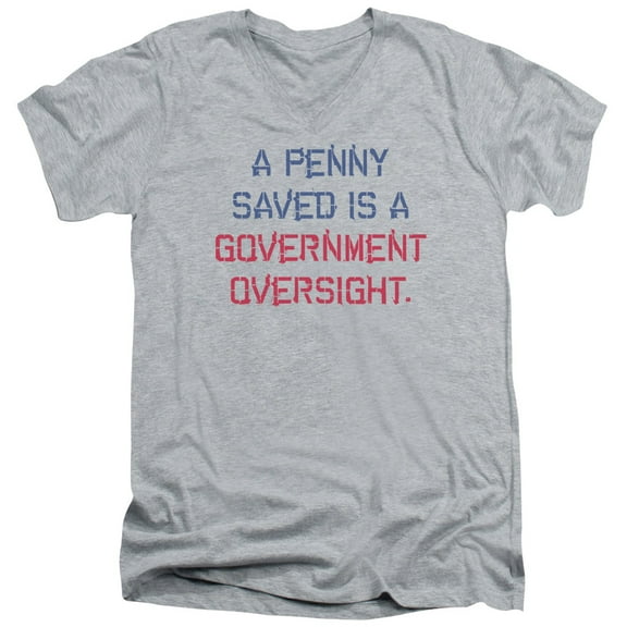- A Penny Saved - Slim Fit V Neck Shirt - XX-Large