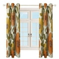 thumbnail image 4 of Vintage Floral Print 2pcs Blackout Curtains For Living Room Bedroom Grommet Top Window Set for Left And Right Biparting Open, 4 of 6