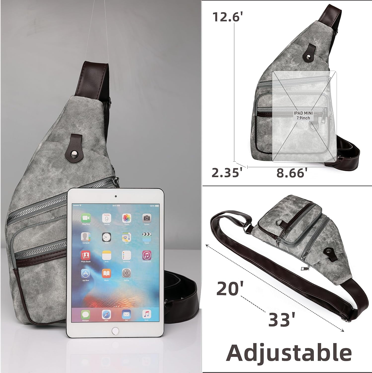 Wander Plus Anti Theft Travel Bag For Women, Side Crossbody Sling Backpack Shoulder Bags For Women Men Waterproof Theft Proof