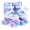 Blue, variant on Babyjoy Kids Roller Skates 4 Sizes Adjustable Quad Skates with Light-up Wheels for Ages 5-7 Pink
