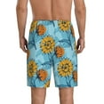 thumbnail image 3 of Kdxio Sunflowers Print Mens Sleep Shorts Bottoms Soft Comfy Pajama Wear Pants with Drawstring Pockets, 3 of 7