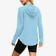 thumbnail image 5 of Sudadera con cremallera,Sudadera con capucha y cuello en V para mujer, jersey con bolsillo con cordón, top informal de poliéster de manga larga, sopatenor, 5 of 9