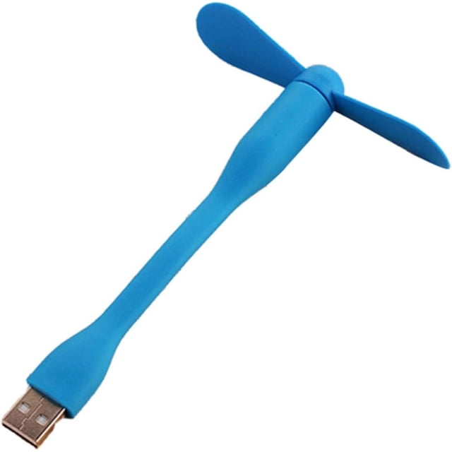 Mini ventilador USB flexible, diseño flexible con construcción liviana, mini ventilador de cuello de cisne portátil para viajes fáciles (azul)