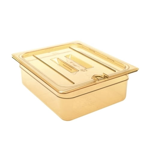 Cambro 20HPD150 H-Pan High Heat Drain Shelf - 1/2 Size, Amber, For Steam Tables & Hot Holding (-40°F To 375°F)