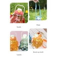 thumbnail image 3 of Cute Rabbit Water Bottle with Straw Large Capacity Plastic Drinking Bottle with Adjustable Shoulder Strap for Camping Sports Travel Picnic, 3 of 10