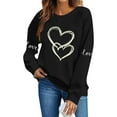 thumbnail image 5 of Dgankt Valentine's Day Shirts for Women Fashion Crewneck Print Long Sleeve Shirt Casual Womens Tops,Sizes XS-XL, 5 of 6