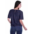 thumbnail image 4 of Moomaya Printed Casual Top For Womens V-Neck Summer Top Short Sleeve Blouse T-shirt, 4 of 6