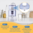 thumbnail image 2 of 2Pc Replacement Ceramic Filter Magnetized Mineral Water Purifier Water Filter Ceramic Hemisphere Water Filters, 2 of 6