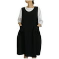 thumbnail image 1 of PVCS Women's Summer Retro Round Neck Loose Lace-up Vest Dress, 1 of 6