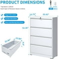 thumbnail image 3 of 4 Drawer Lateral File Cabinet with Lock, Metal Lateral Filing Cabinet for Home Office, Steel Wide Horizontal Filing Cabinets for Letter/Legal/A4/F4 Hanging Files (White), 3 of 11