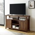 thumbnail image 2 of Classic Grooved-Door Tall TV Stand for TVs up to 65" in Dark Walnut, 2 of 4