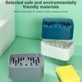 thumbnail image 4 of 2PCSSponge Holder Soap Press Pump Box Home Kitchen Cleaning Tool Kitchen Dishwashing Sponge Soap Dispenser Case Container, 4 of 9