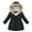 Z-Black, variant on Boys Girls Winter Hooded Long Down Coats Outwear Kids Windproof Puffer Jackets Padded Parka Outwear 4-9Y