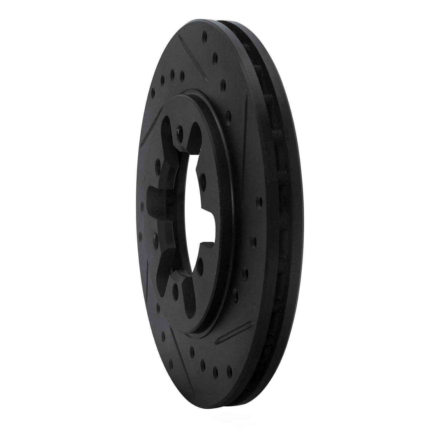Dynamic Friction Company 633-67077R DFC Brake Rotor - Drilled And Slotted - Black