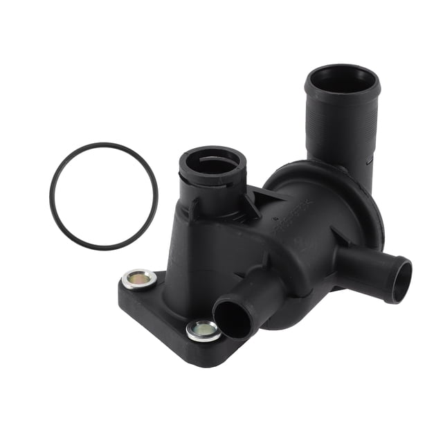 Conjunto de Carcasa de Termostato de Refrigerante del Motor Unique Bargains No.2565002501 para Kia Picanto SA 04-10 para Hyundai Atoz (MX) 1.1 2003-2005 Plástico Negro