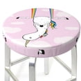 thumbnail image 3 of Kll Aerial Yoga For Unicorn Round Bar Chair Cushion Cover 14 Inch,Bar Stool Protector With Elastic, Soft Washable, 3 of 7