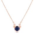 thumbnail image 1 of J Goodin P50206A-C30 Pendentif Renne Réversible Plaqué Or Rose Bleu Saphir CZ, 1 of 1