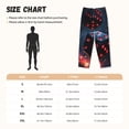 thumbnail image 3 of Balery Cosmic Red Sparkle Dice Pantalones de pijama para mujer, pijamas ultraligeros, pantalones de estar por casa-Small, 3 of 6