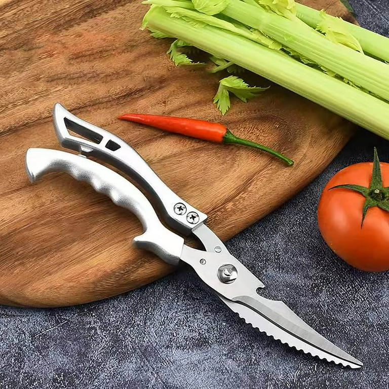 Heavy Duty Stainless Steel Bone-Cut Scissors，Chicken Scissors Kitchen  Scissors Multi-function Fish Chicken Scissors