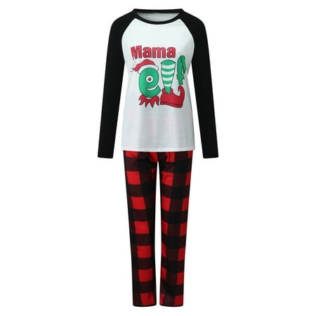 

Christmas Letter Print Top And Pants Clothes Set Family Matching Pajamas