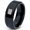 Black Bevel Polish Tungsten, variant on Tungsten Colorado The Centennial State Band Ring 8mm Men Women Comfort Fit Black Dome Brushed Polished