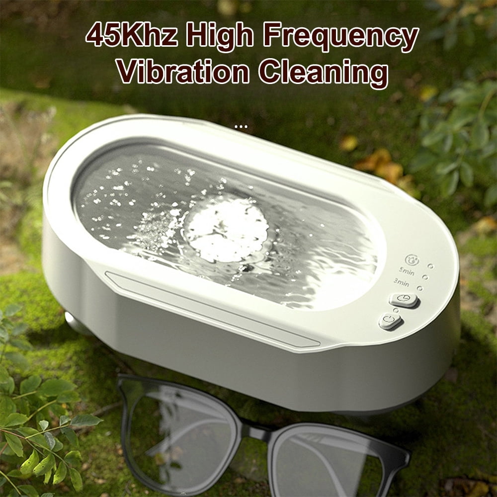 (2 pack) Ultrasonic Cleaner Machine, Portable Professional Ultrasonic Cleaner for Jewelry, Eyeglasses, Rings, Coins, Denture, Utensils, Chain