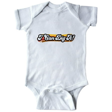 

Inktastic I Can Dig It! on Retro Stripe Gift Baby Boy or Baby Girl Bodysuit