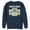 Navy Blue, variant on Men's Star Wars: The Mandalorian The Child Cartoon Cards  Sweatshirt Navy Blue Large
