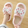 thumbnail image 5 of Lovskoo 2024 Women s Slippers Open Toe Slip On Shoes Indoor and Outdoor Flat Fleece Non-Slip Home Shoes Linen Comfortable Platform Slippers Pink, 5 of 7