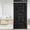 Black, variant on Coxila Linen Shower Curtain Stall Small Spring Farmhouse Floral Vintage Beige Botanical Neutral Half Narrow Single Walk in Stand up Heavy Duty Textured Toile Bathroom 36x72 Inch Fabric 7 Pack Hooks