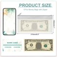 thumbnail image 2 of 8.5x4 Inch Money Bags with Zipper, 8Pcs Clear Cash Deposit Bank Pouch Envelopes Check Wallet for Coin Cosmetics Invioce Bill, Gray, 2 of 6