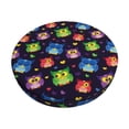 thumbnail image 1 of Balery Owls And Hearts Fundas de asiento para taburete de bar redondo de tela de terciopelo ajustables que protegen de arañazos y manchas para sillas de 14 a 17 pulgadas.-13 inch, 1 of 7