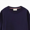 thumbnail image 4 of TOWED22 Toddler Boy Girls Long Sleeve Shirt Baby Boys Crewneck Sweatshirt Solid Color Soft Cotton Pullover Clothes(Dark Purple,7 Y), 4 of 4
