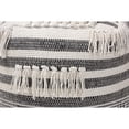 thumbnail image 3 of Baxton Studio Kirby Moroccan Inspired Grey and Ivory Handwoven Cotton Pouf Ottoman, 3 of 4