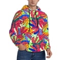 thumbnail image 2 of Pofeuu Colorful Bananas Print Mens Casual Hooded Collar Drawstring Hoodies Pullover Sweatshirts Casual Long Sleeve Shirts-Medium, 2 of 7