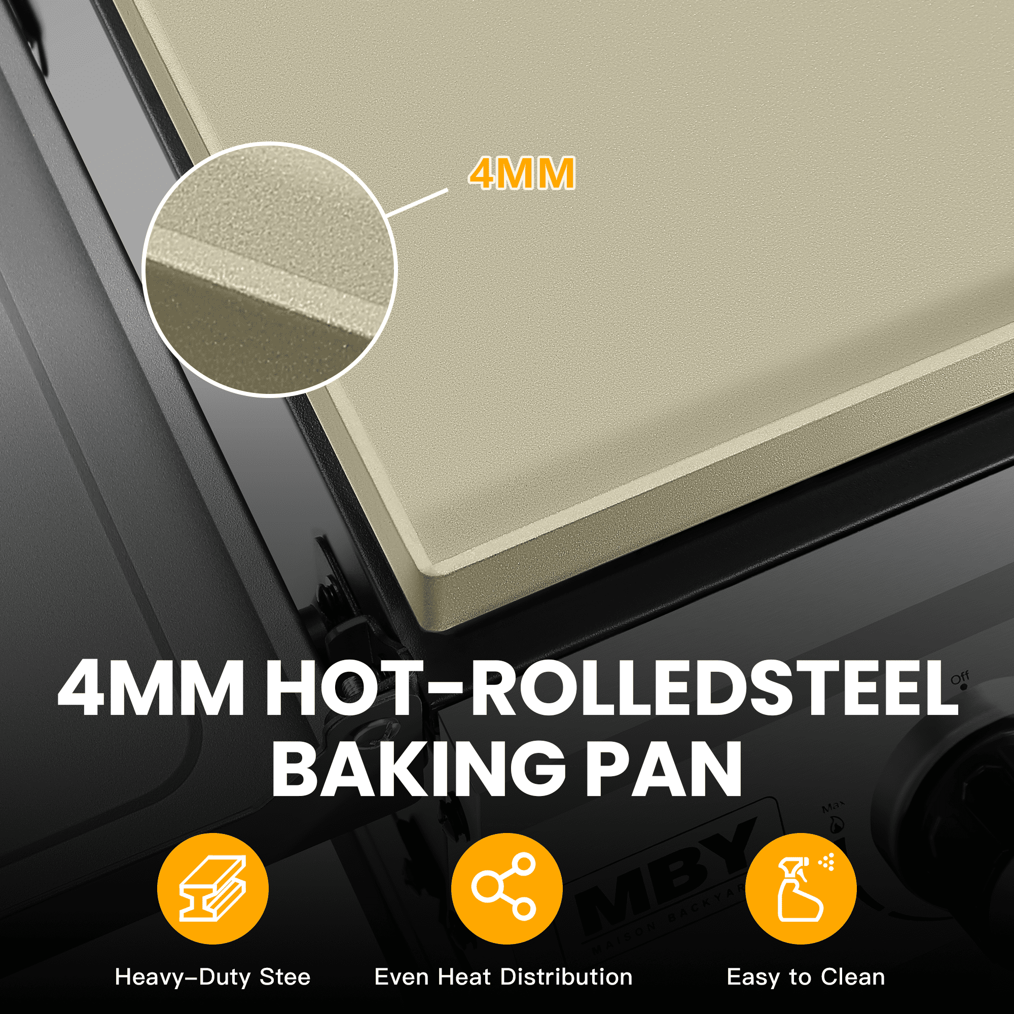 3-Burner Propane Flat Top Griddle Grill, 36,000 BTU Outdoor Gas Griddle with 420 Sq. In. Cooking Area, Folding Side Shelves & Rolling Wheels, Black